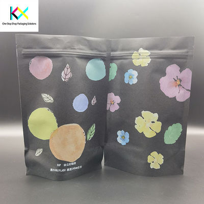 Compostable Kraft Paper Packaging Bags CMYK Color Kraft Paper Food Bags