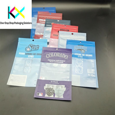 Facial Mask Medical Products Packaging Flat Zipper Medical Device Pouches OEM