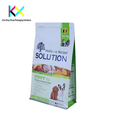 3Lb Biodegradable Plastic Pouches Flat Bottom Packaging Dog Food Bags