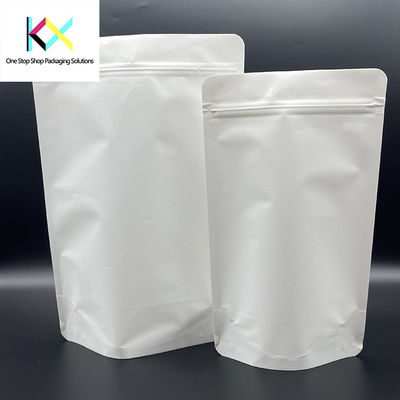 Biodegradable Kraft Paper Packaging Bags Stand Up Zipper Pouches