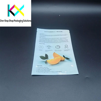 Custom Printed Plastic Packaging Bag Flat Pouch Three Side Seal Mask Pouch
