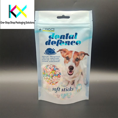 کوله های ایستاده سفارشی برای بسته بندی مواد غذایی حیوانات خانگی با چاپ HP Indigo 25000