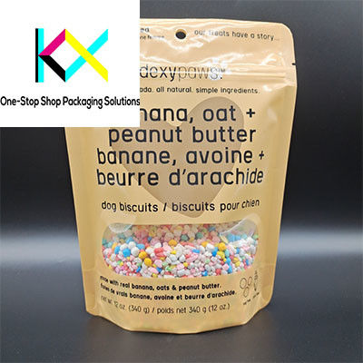 Thùng đóng gói thực phẩm có thể đóng lại túi đứng lên cho đồ ăn nhẹ với cửa sổ rõ ràng