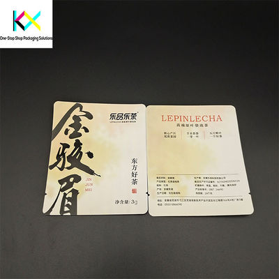 Tas kemasan teh kantong datar katup disegel kantong kopi 100-120um