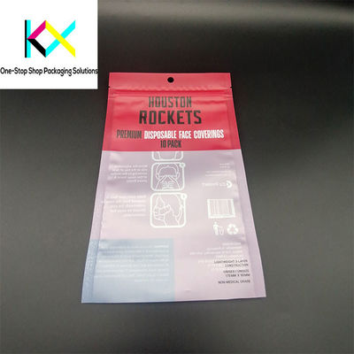 Gesichtsmaske Medizinprodukte Verpackung Flachverschluss Medizinprodukte Taschen mit klarem Fenster OEM