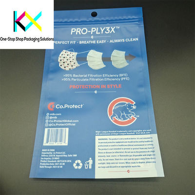 3 Side Seal Flat Bag Commodity Packaging Dengan Zipper Untuk Piala Plastik